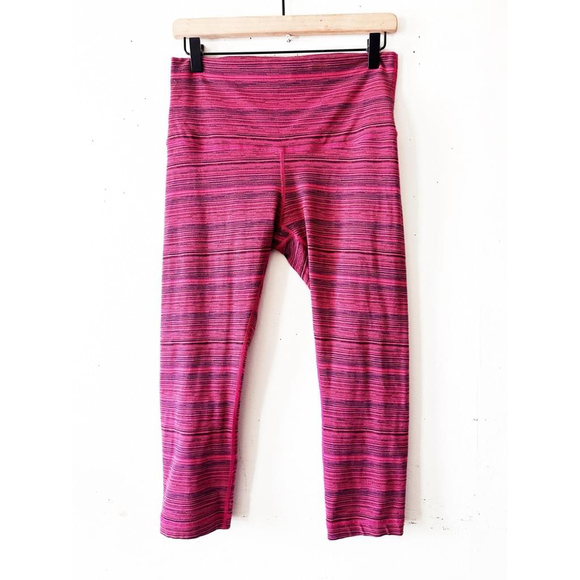 Lululemon Wunder Under Crop Hi-Rise Leggings Women's Size 10 - Picture 1 of 9